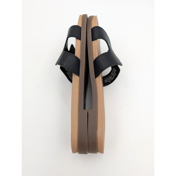 Steve Madden Hoku Slide Sandal Women's Open Toe Leather Black Brown Size US5.5 - Picture 6 of 9